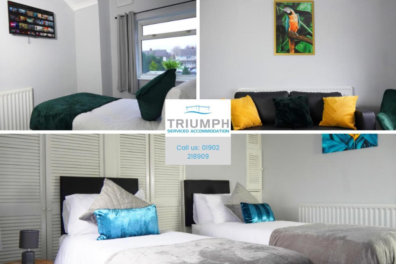 Portobello House - Four Bedroom House Perfect For Contractors - Sleeps 6 - Free Parking Вулвергемптон Екстериор снимка
